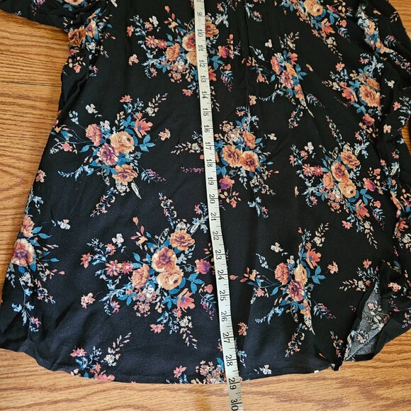 MAURICES XL Long Sleeve Shirt NWOT floral blouse popover - Picture 7 of 7